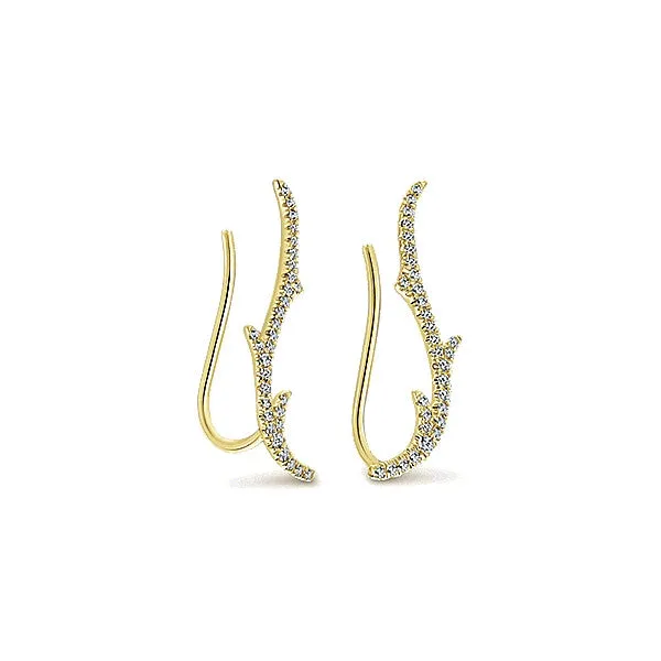 14k Yellow Gold Comets Earcuffs