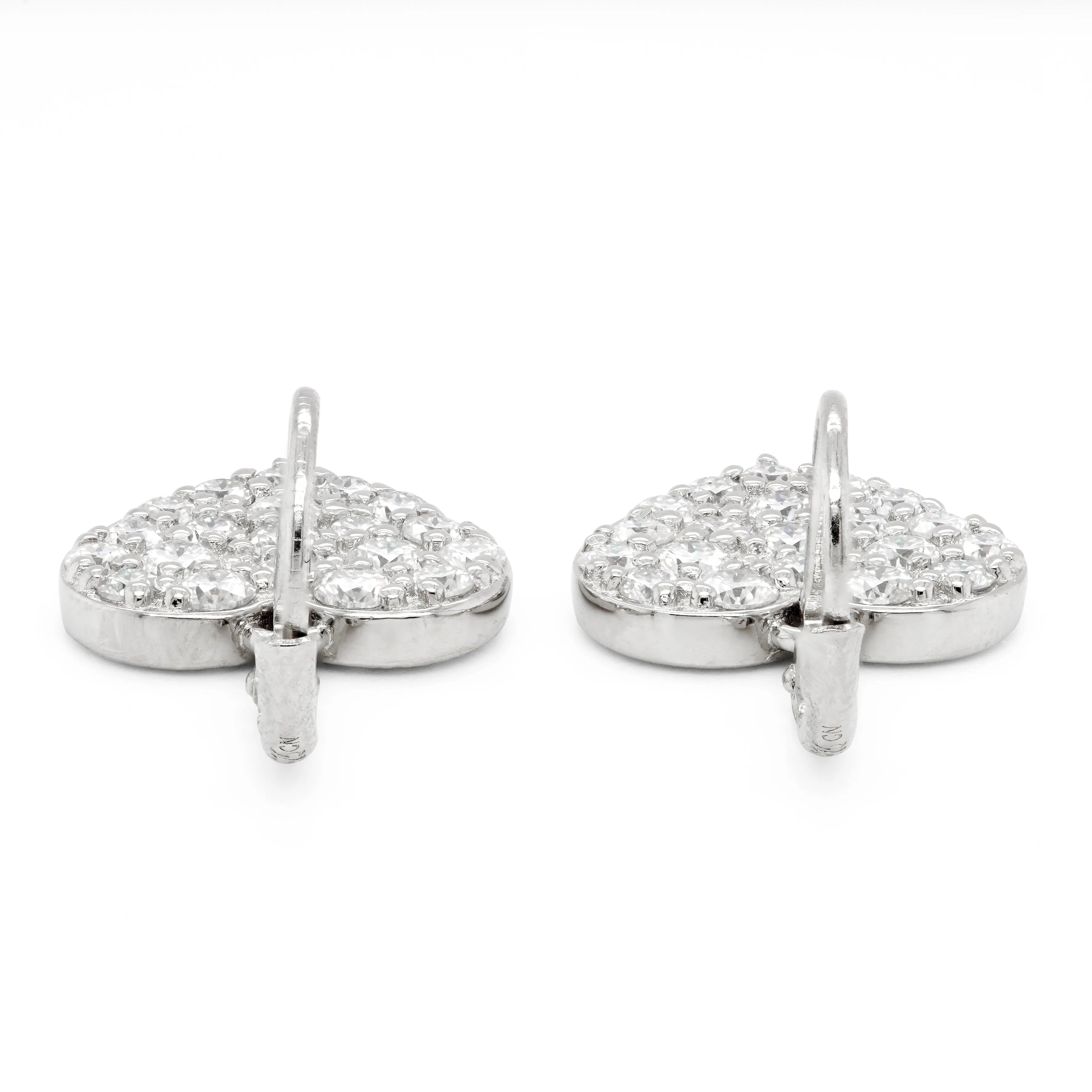 1.50 CTS DEW Moissanite Dangle Heart Earrings