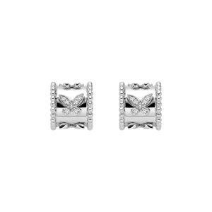 18K Gold Diamond Kaleidoscope Butterfly Stud Earrings