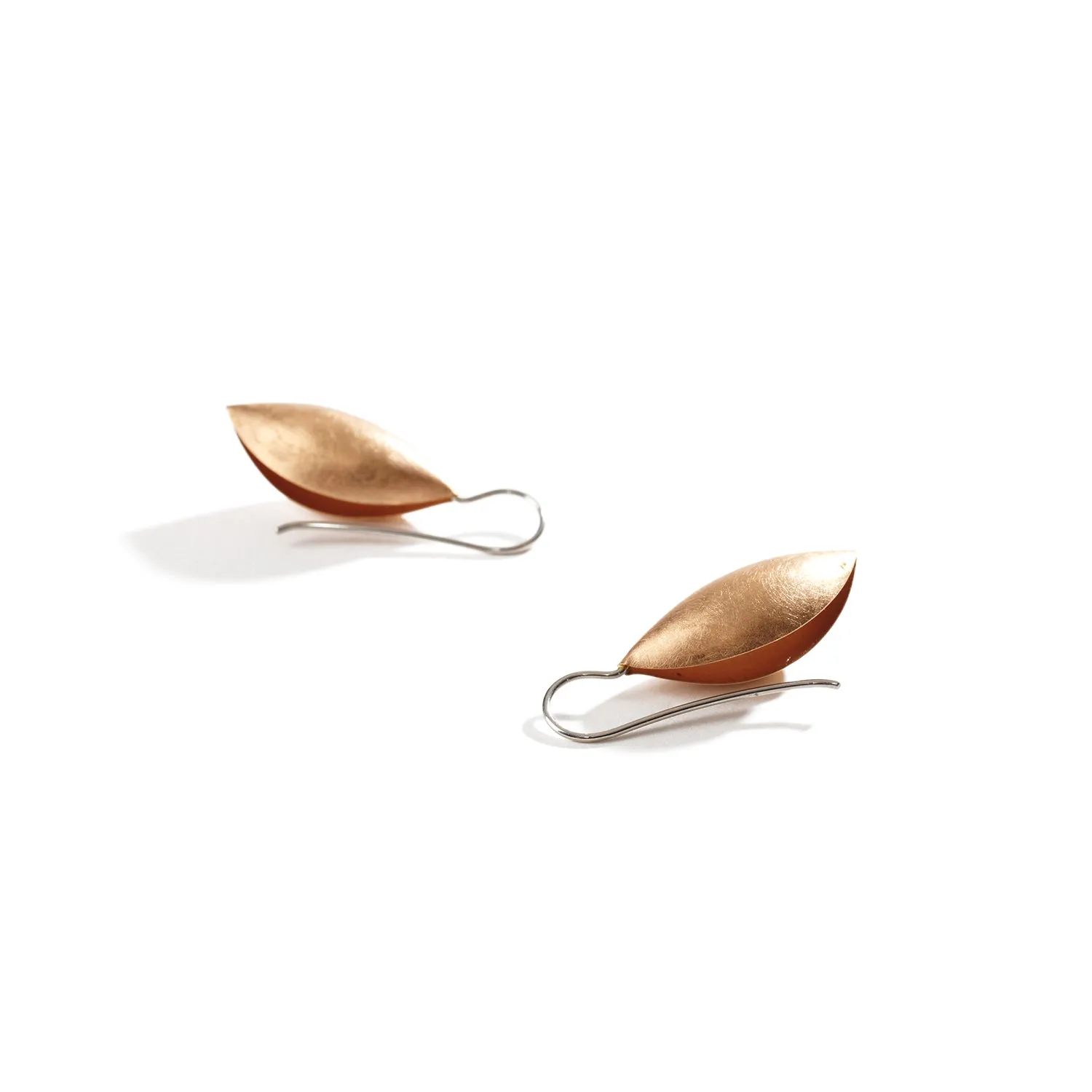 18K Rose Gold Cocoon Pendant Earrings~25mm