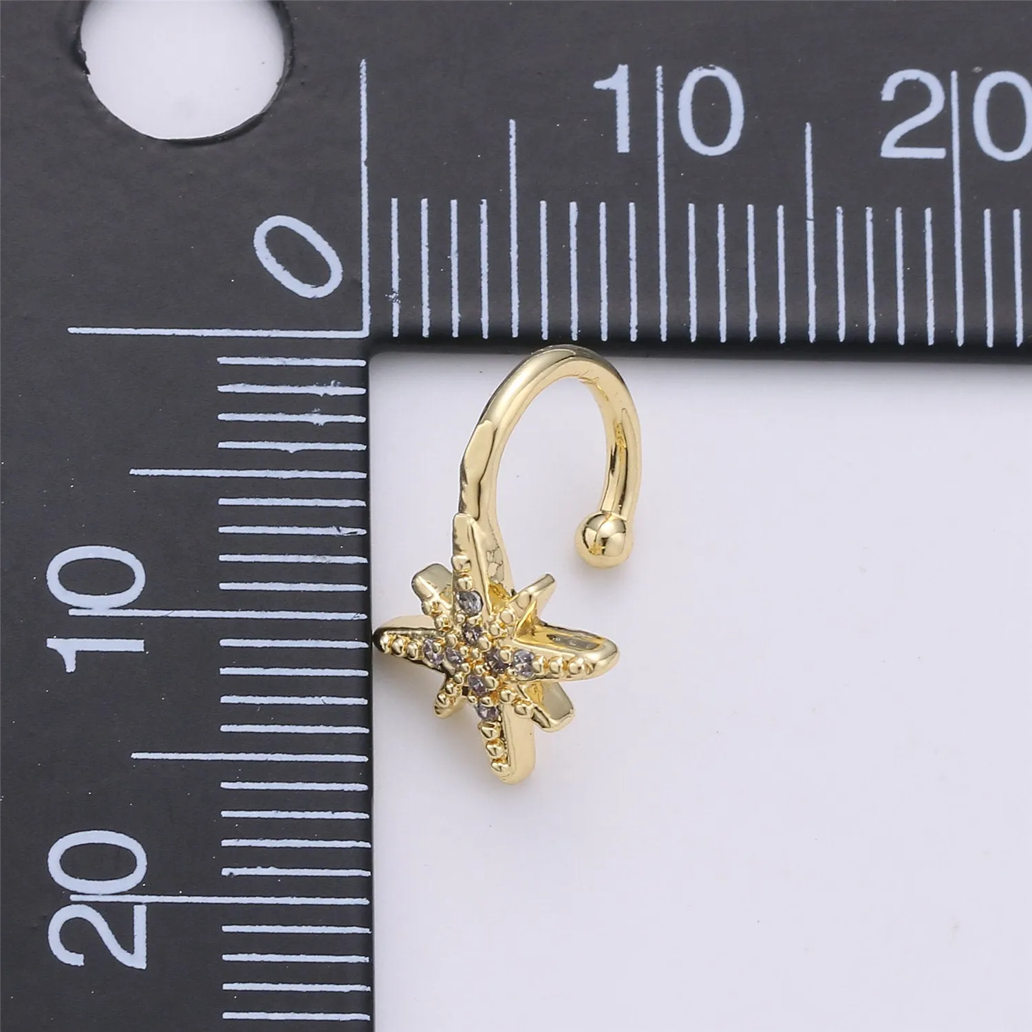 1x Star Gold Filled Earring Simple Ear Cuff, delicate ear cuff, ear cuff no piercing, gold ear cuff, ear cuff, gold ear cuff AI-132