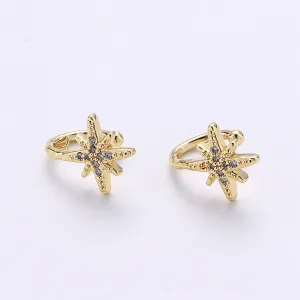 1x Star Gold Filled Earring Simple Ear Cuff, delicate ear cuff, ear cuff no piercing, gold ear cuff, ear cuff, gold ear cuff AI-132