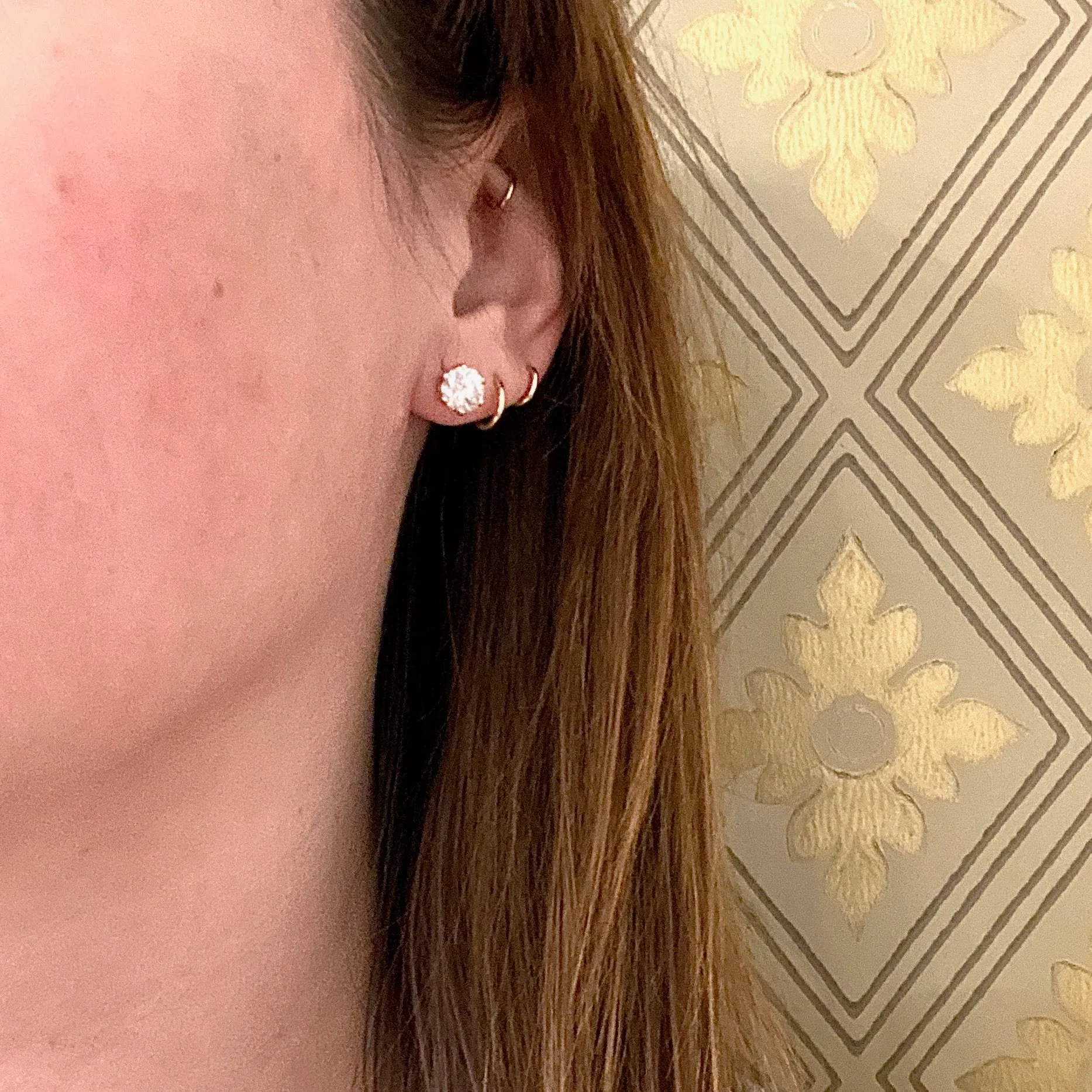 2 Carat Diamond Platinum Stud Earrings