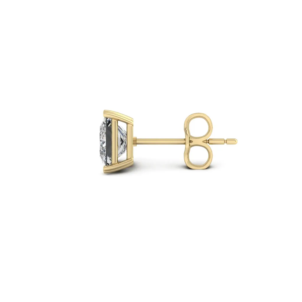 2.00 CTS DEW Moissanite Princess Cut Earrings