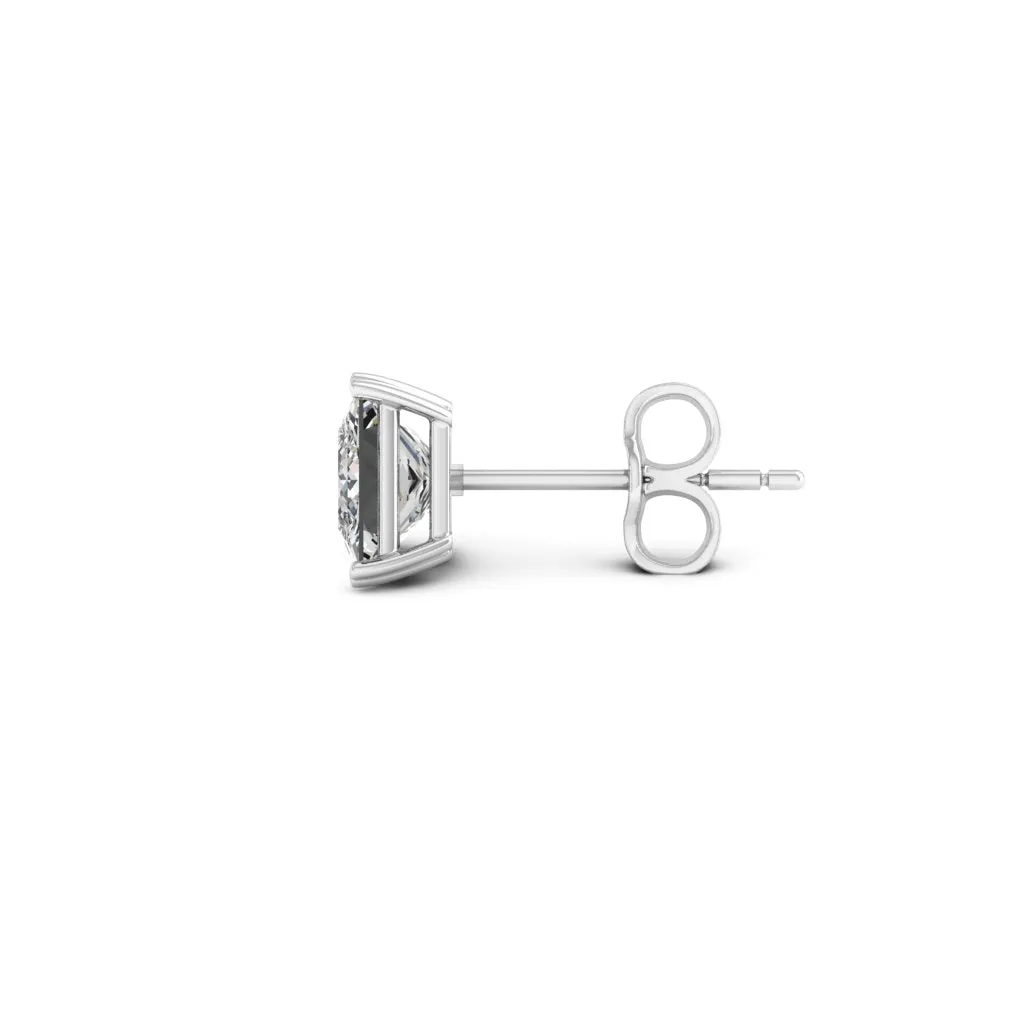 2.00 CTS DEW Moissanite Princess Cut Earrings