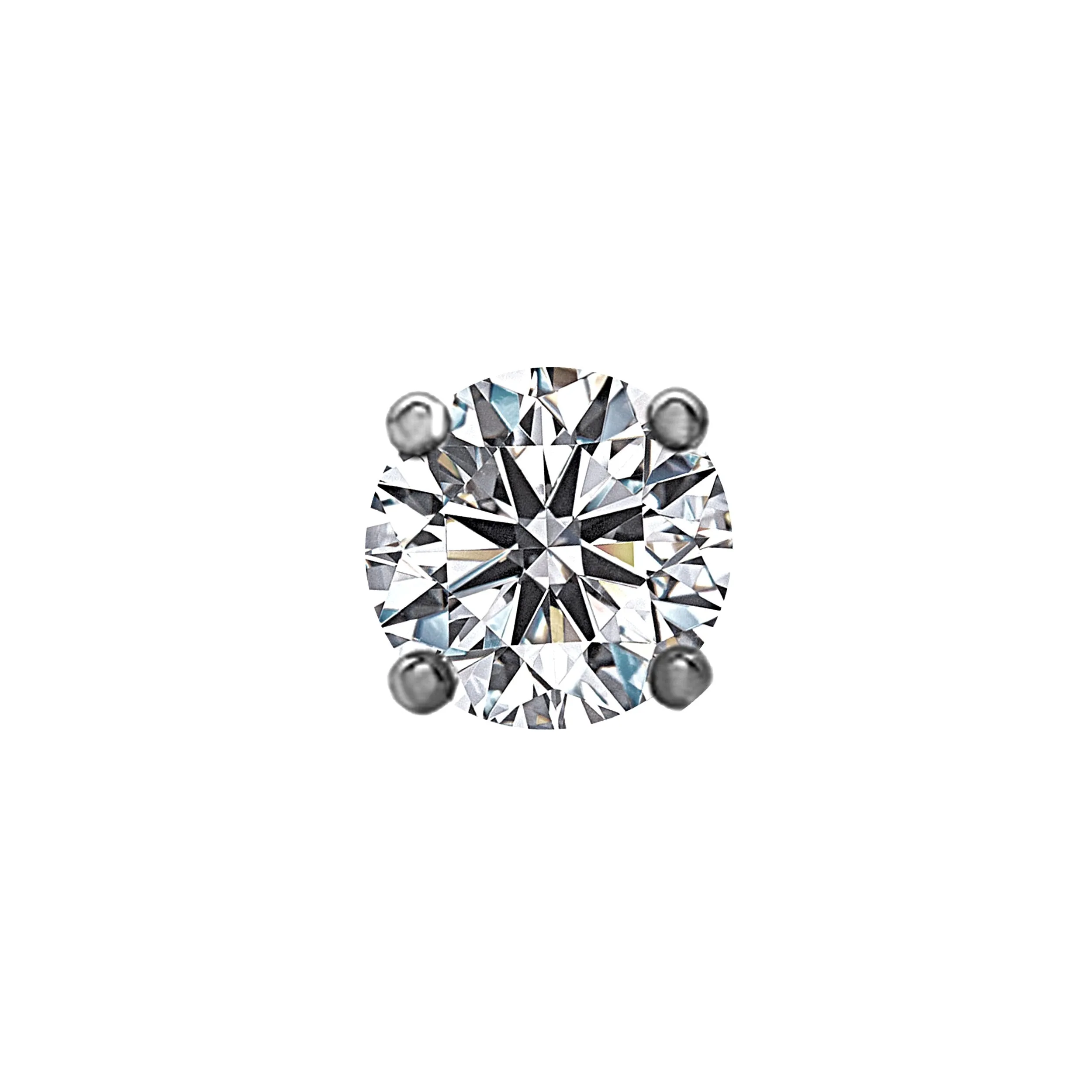 2.00tcw Round Diamonds in 14K White Gold Solitaire Stud Earrings