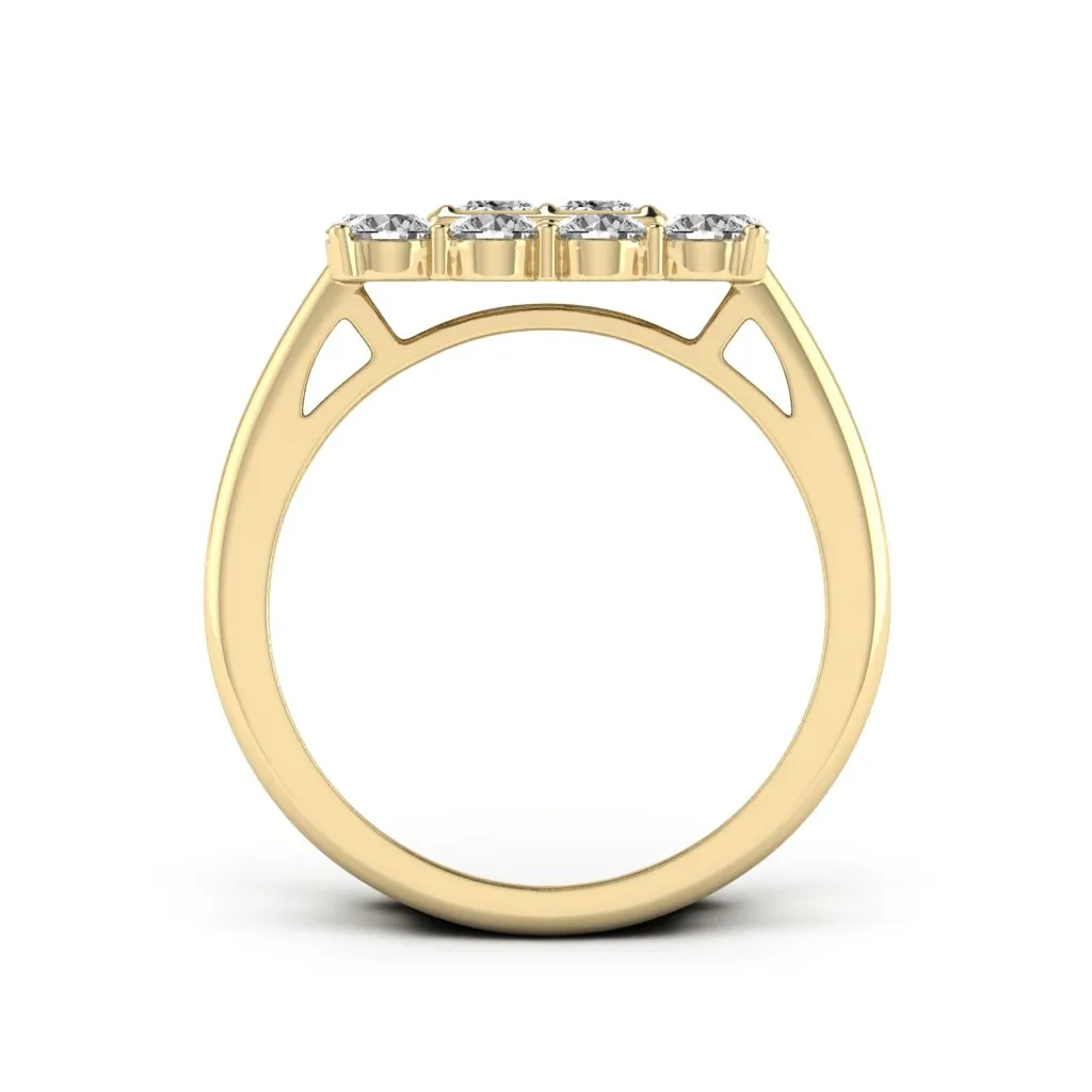 2.62 CTS DEW Princess Cut Moissanite Ring