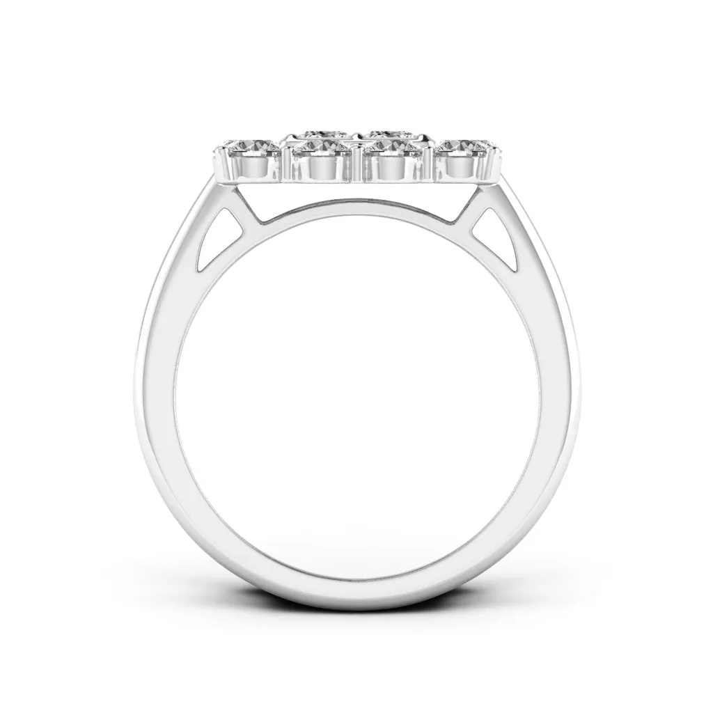 2.62 CTS DEW Princess Cut Moissanite Ring