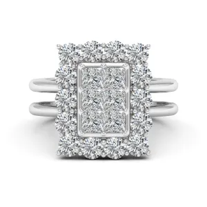 2.62 CTS DEW Princess Cut Moissanite Ring