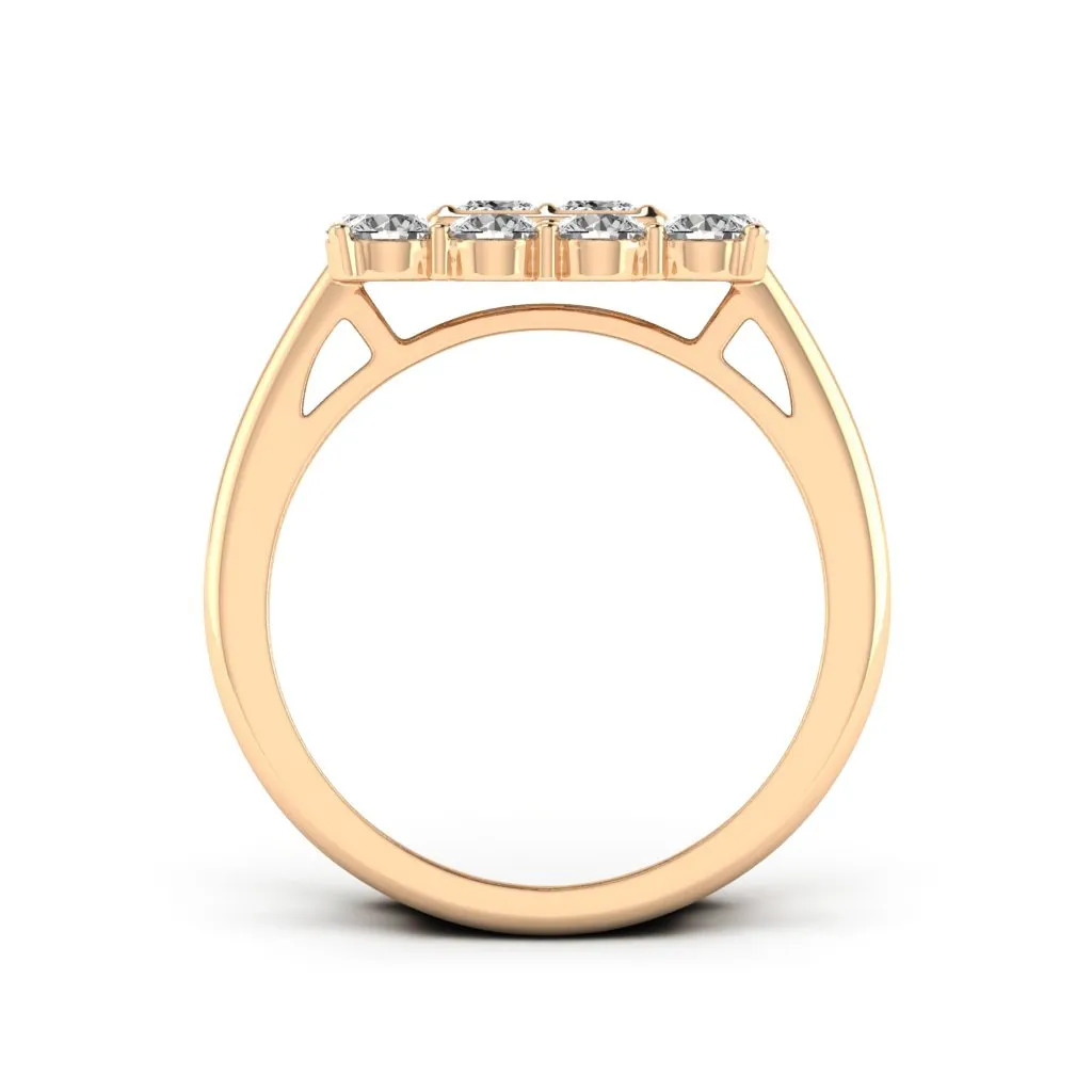 2.62 CTS DEW Princess Cut Moissanite Ring