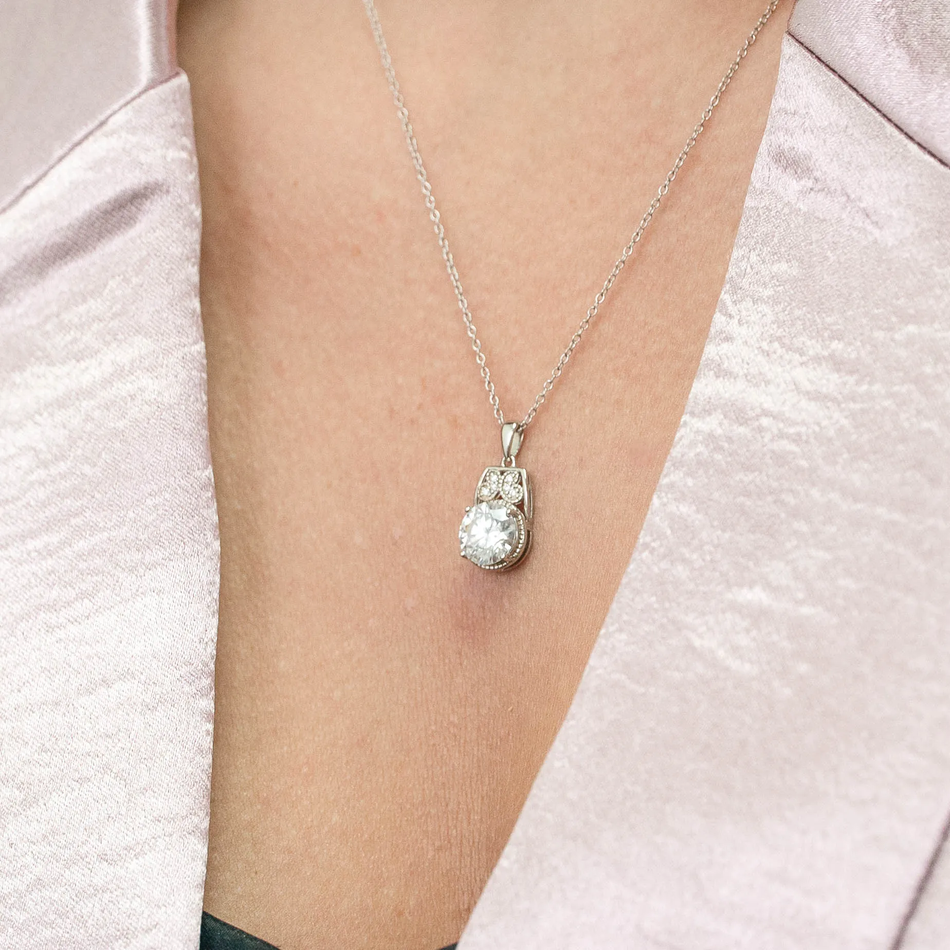 2.79 d.e.w cts Margaret Moissanite Necklace