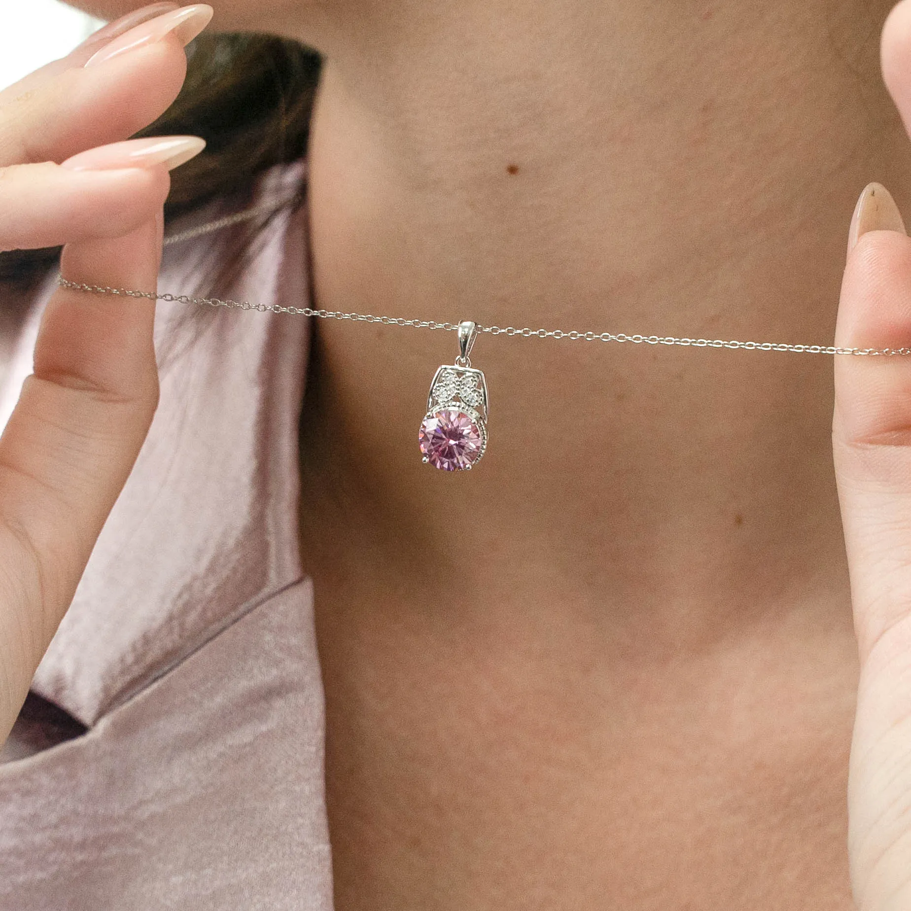 2.79 d.e.w cts Margaret Moissanite Necklace