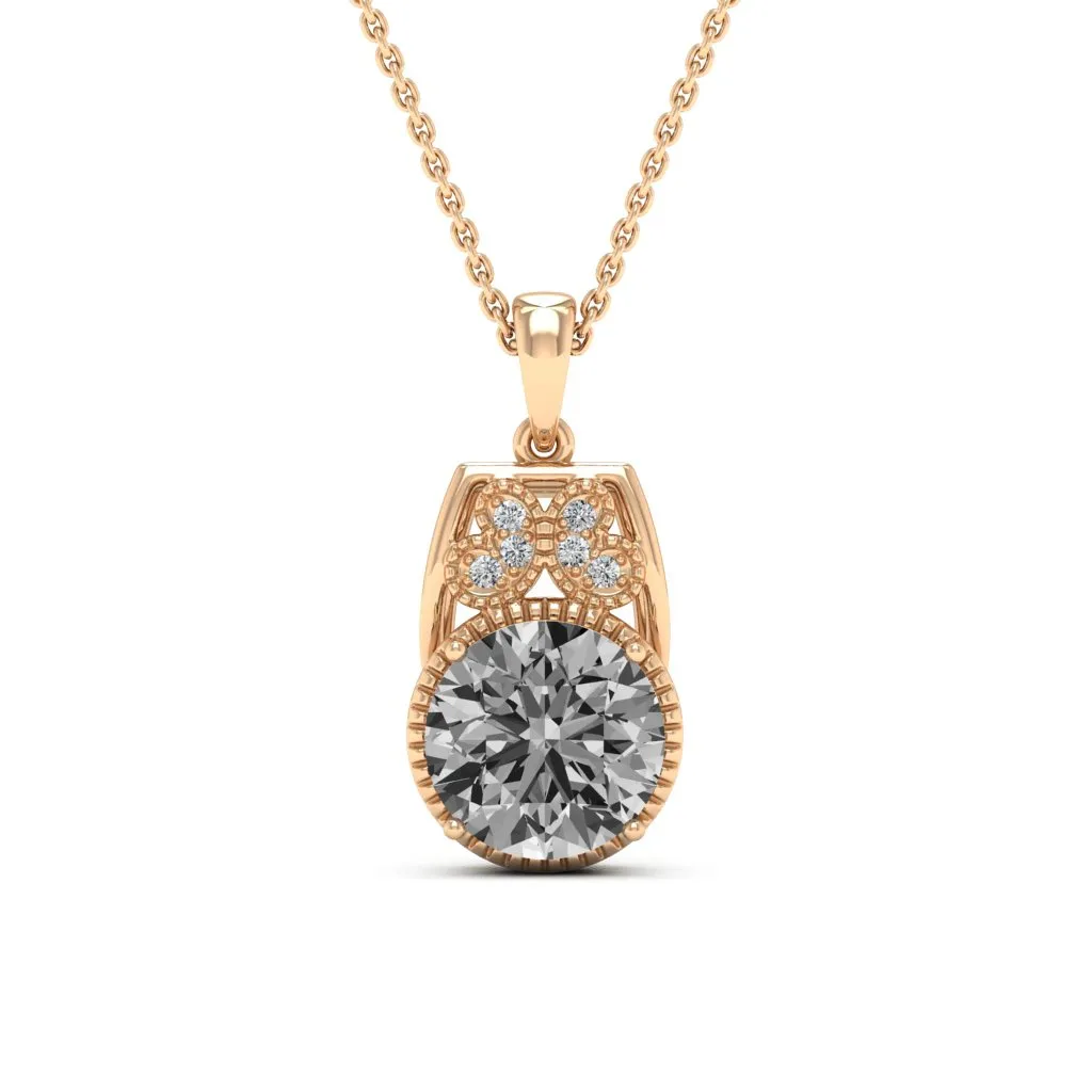 2.79 d.e.w cts Margaret Moissanite Necklace