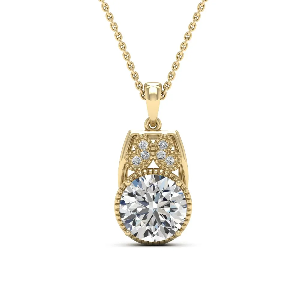 2.79 d.e.w cts Margaret Moissanite Necklace