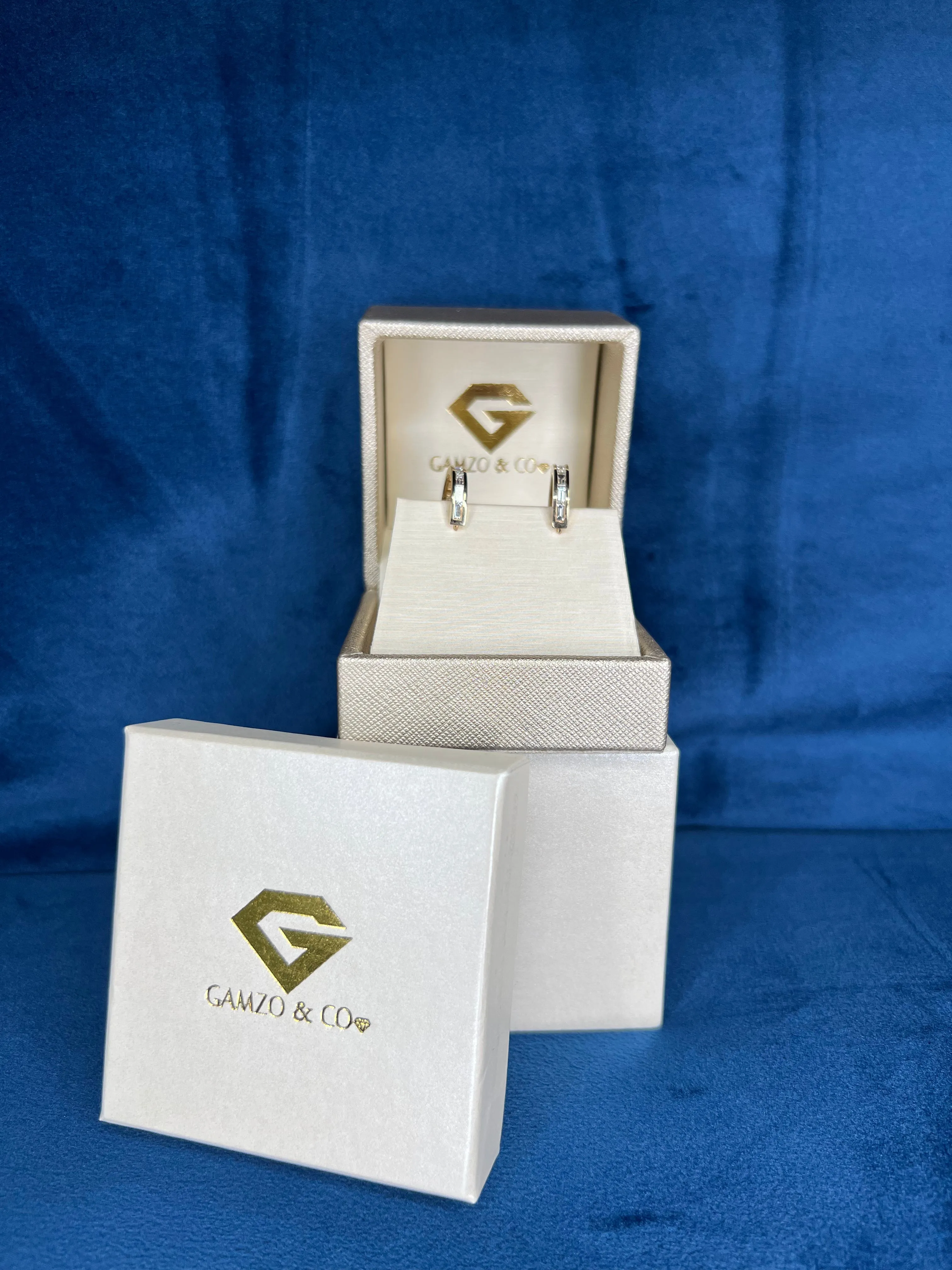 3 Carat Baguette Cut Diamond Hoop Earrings