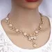 3Pcs GOLD Jewelry Set Floral Rhinestone (Earrings & Necklace) JS-043