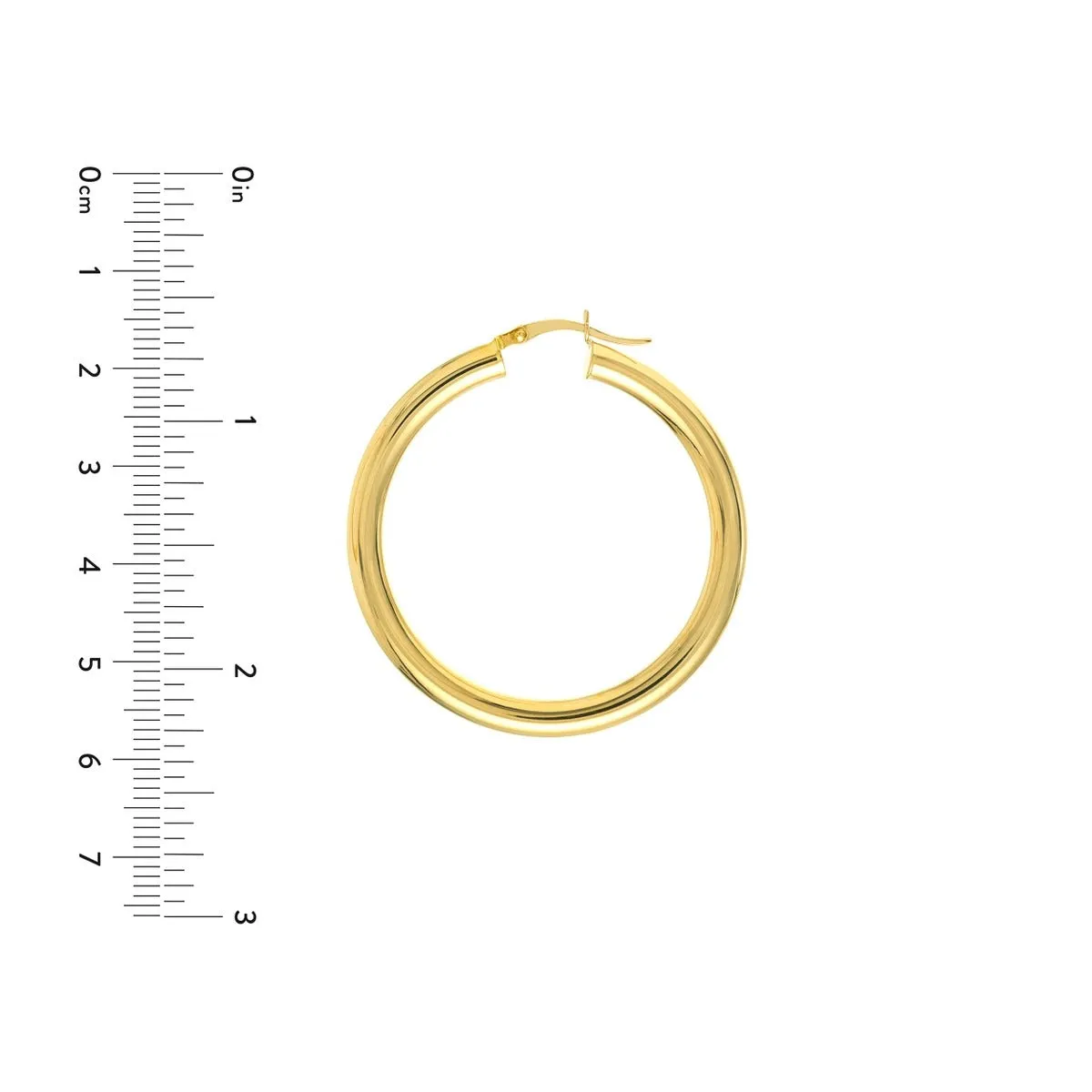40mm x 4mm Polished Hoop Earrings
