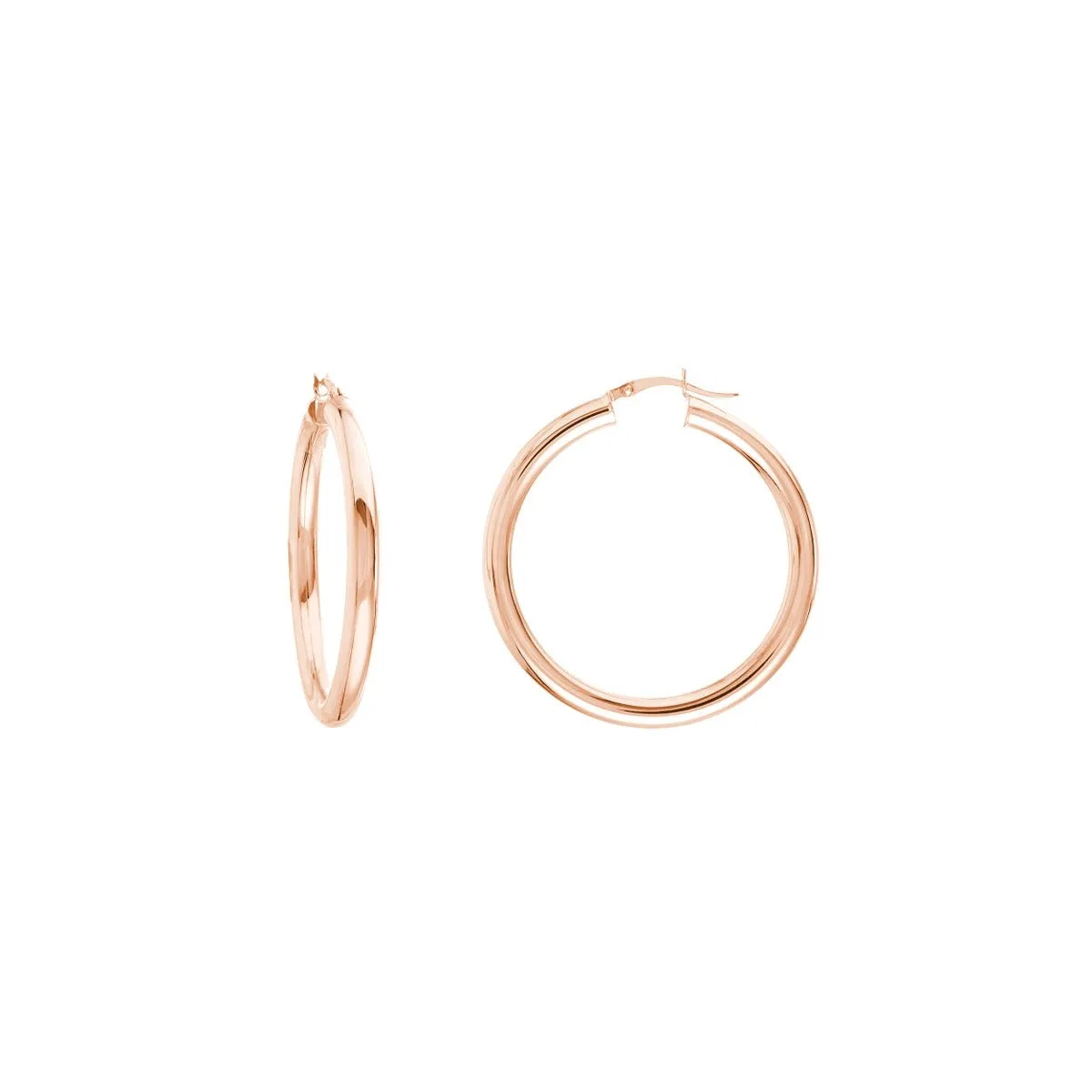 40mm x 4mm Polished Hoop Earrings