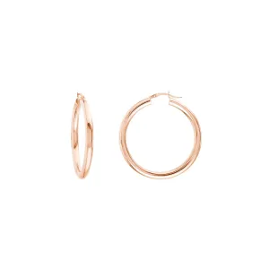 40mm x 4mm Polished Hoop Earrings