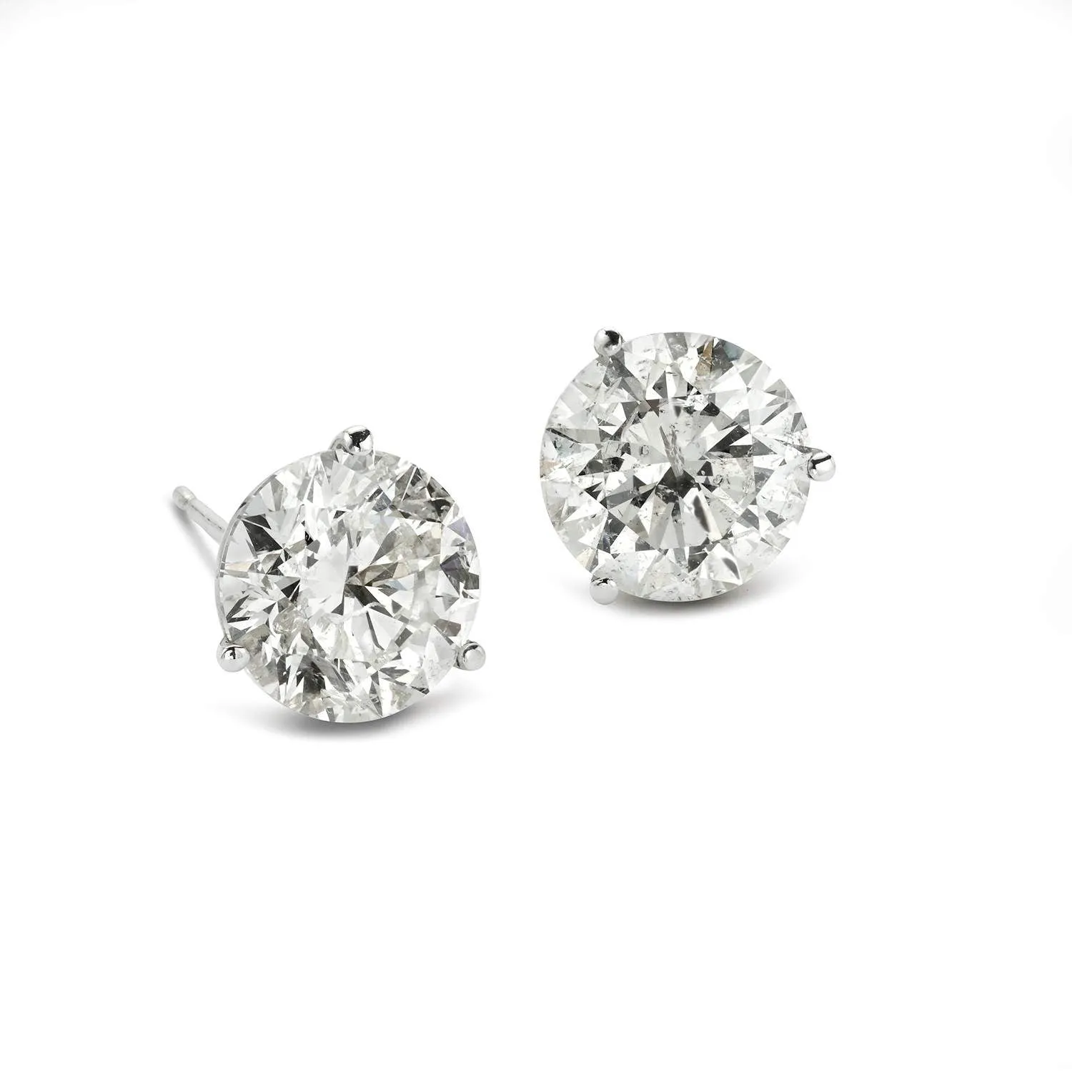 6.03CTW ROUND DIAMOND STUD EARRINGS