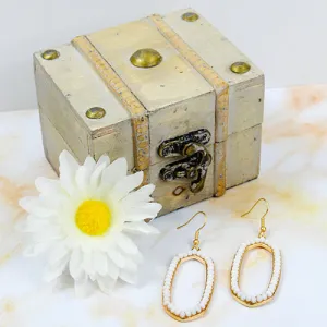 734006 - Crystal Beaded Earrings - Ivory