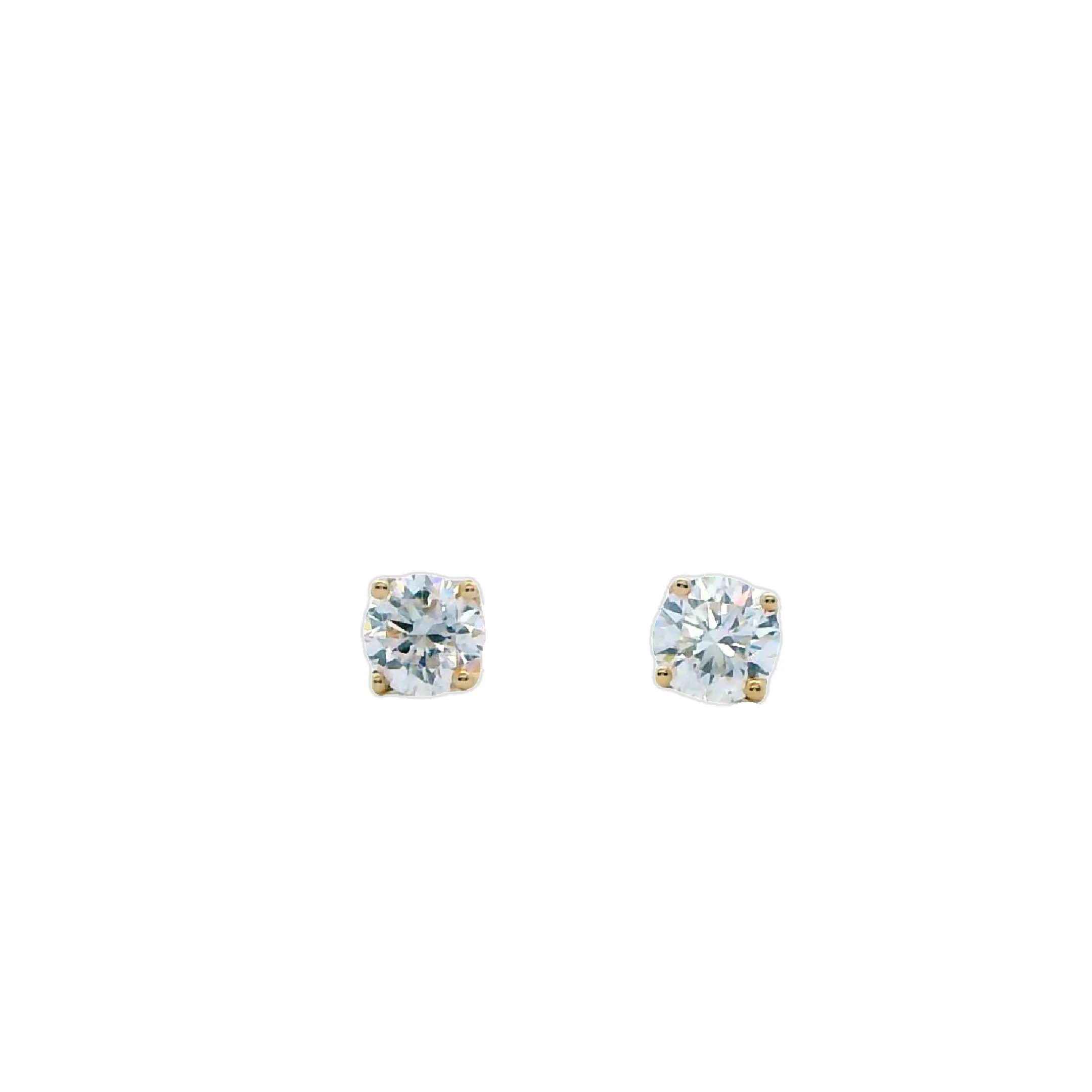 9ct Yellow Gold Round Lab Grown Diamond Stud Earrings TDW=0.35ct