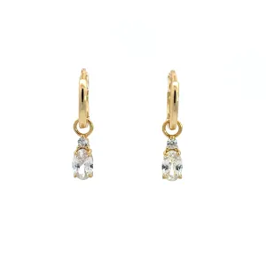 A CHRISTMAS JOURNEY BABY OVAL EARRINGS GOLD