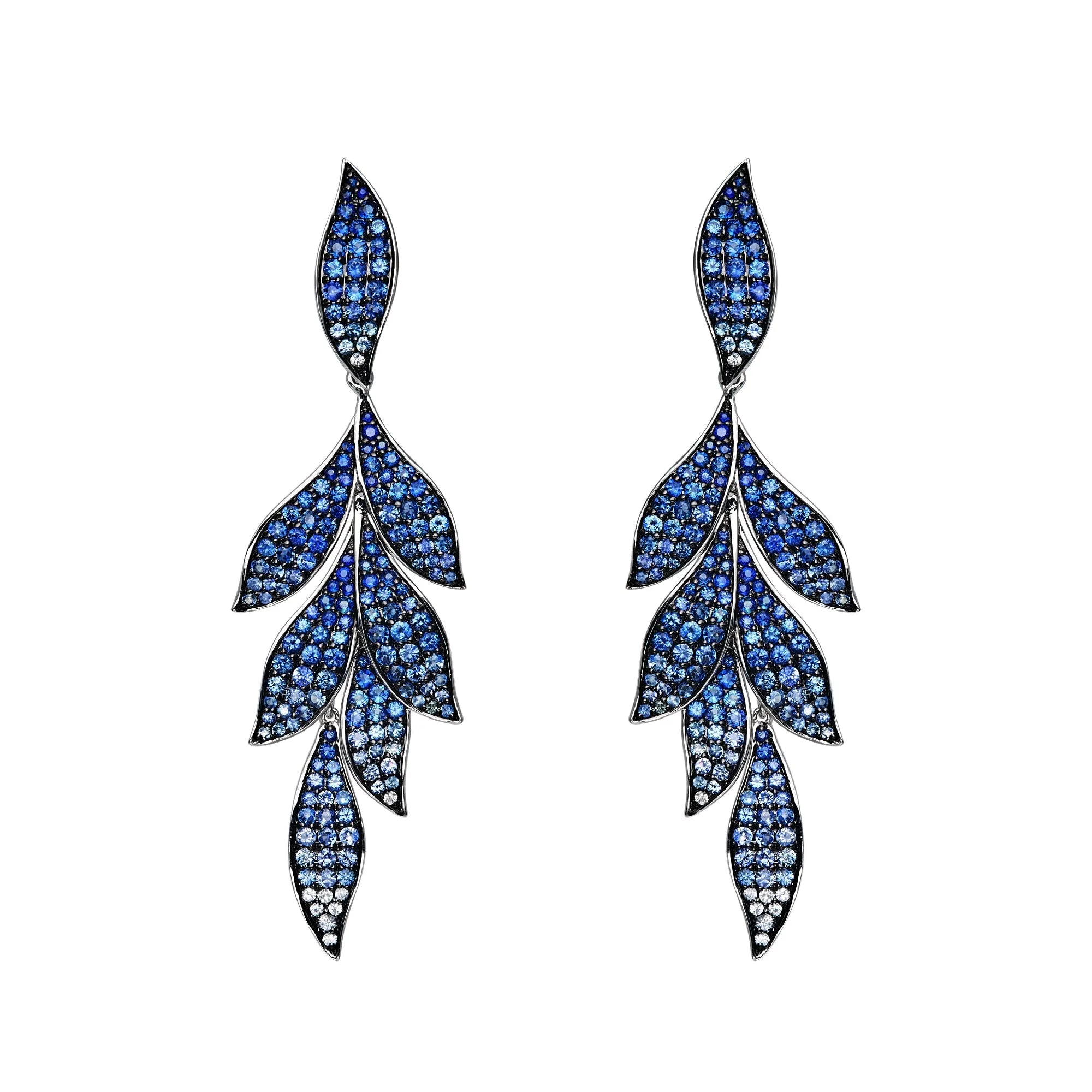 A Sea of Blue Wave Sapphire Chandelier Earrings