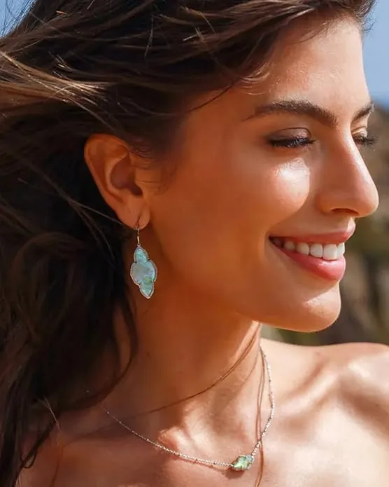 ABBIE PAVE FRAME DROP EARRINGS