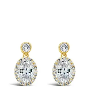 Absolute Gold Oval Drop Earrings