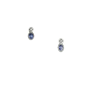 Adel Chefridi - Sapphire and Diamond Stud earrings