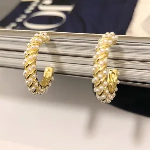 Adorable Mini Pearls Cuff Earrings