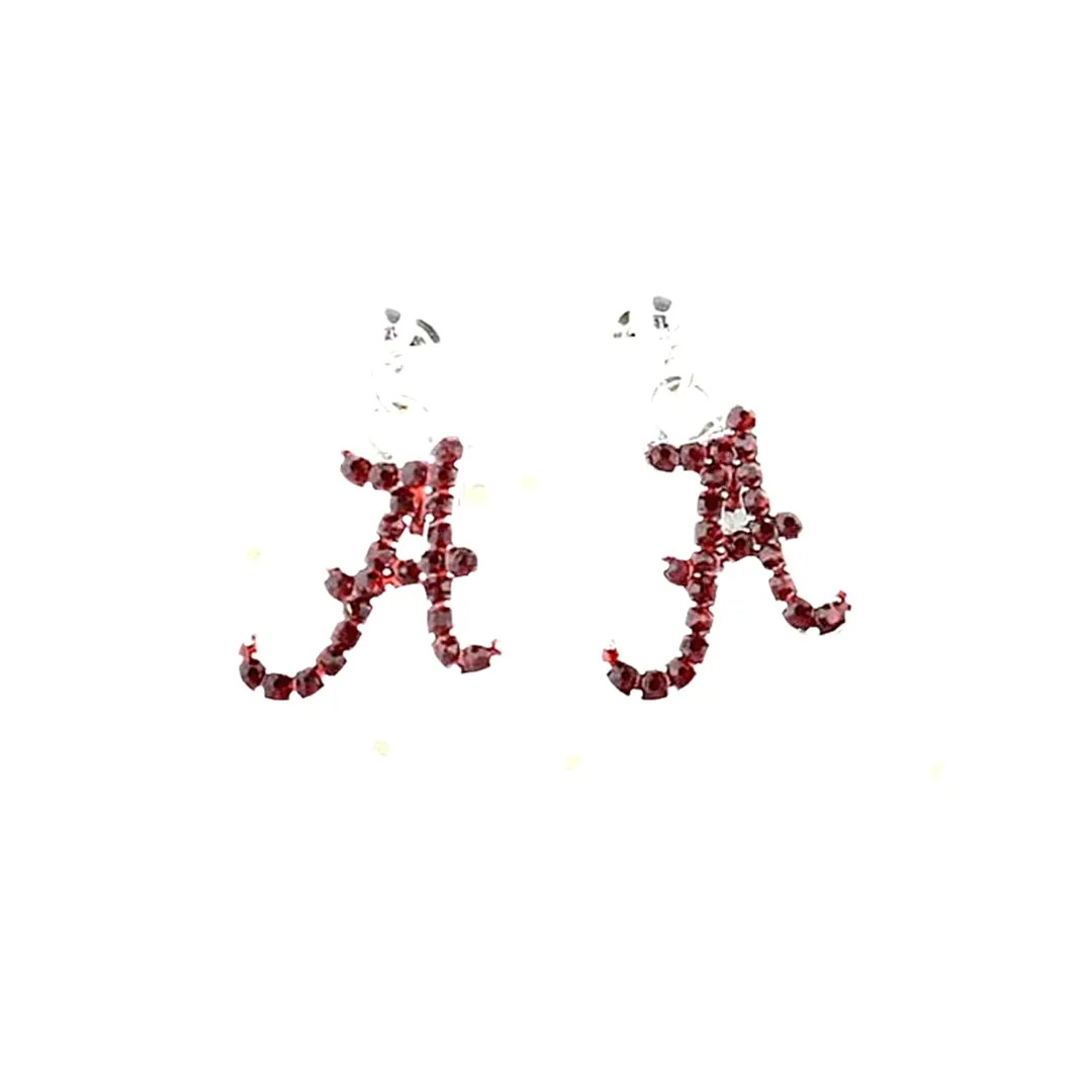 Alabama Crystal Logo Earrings