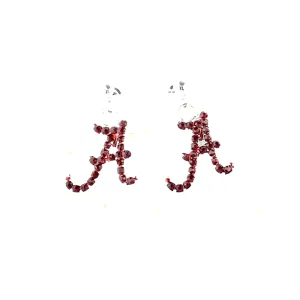 Alabama Crystal Logo Earrings