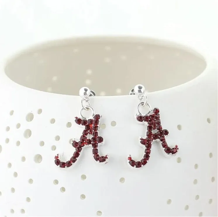 Alabama Crystal Logo Earrings
