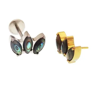 Alabone Shell Lotus Push Fit Flatback Titanium 20g, 18g, 16g, 14g