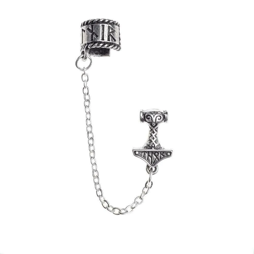 Alchemy Gothic E381 Thor Donner Ear cuff Earrings