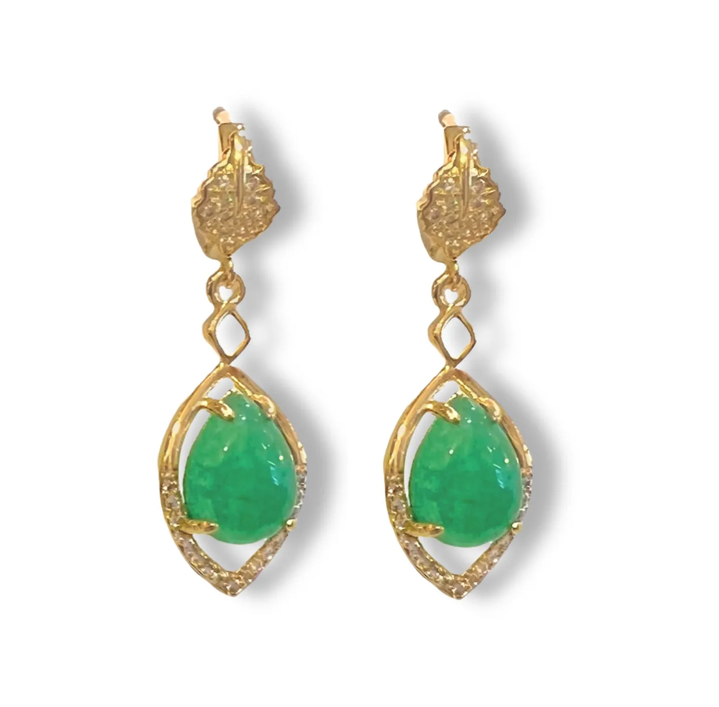 ALEXANDRIA GREEN JADE earrings