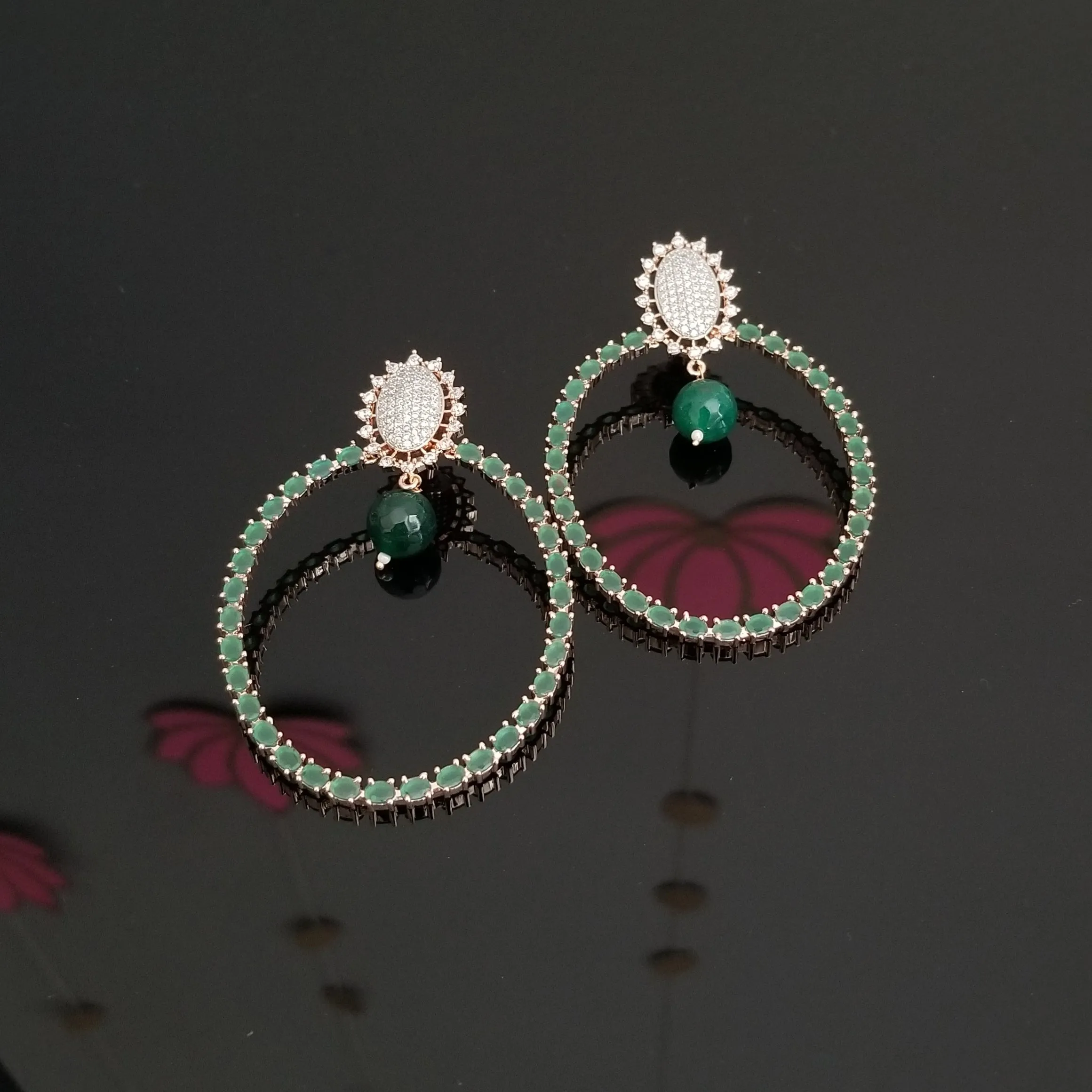 American Diamond Oval Earrings FL4
