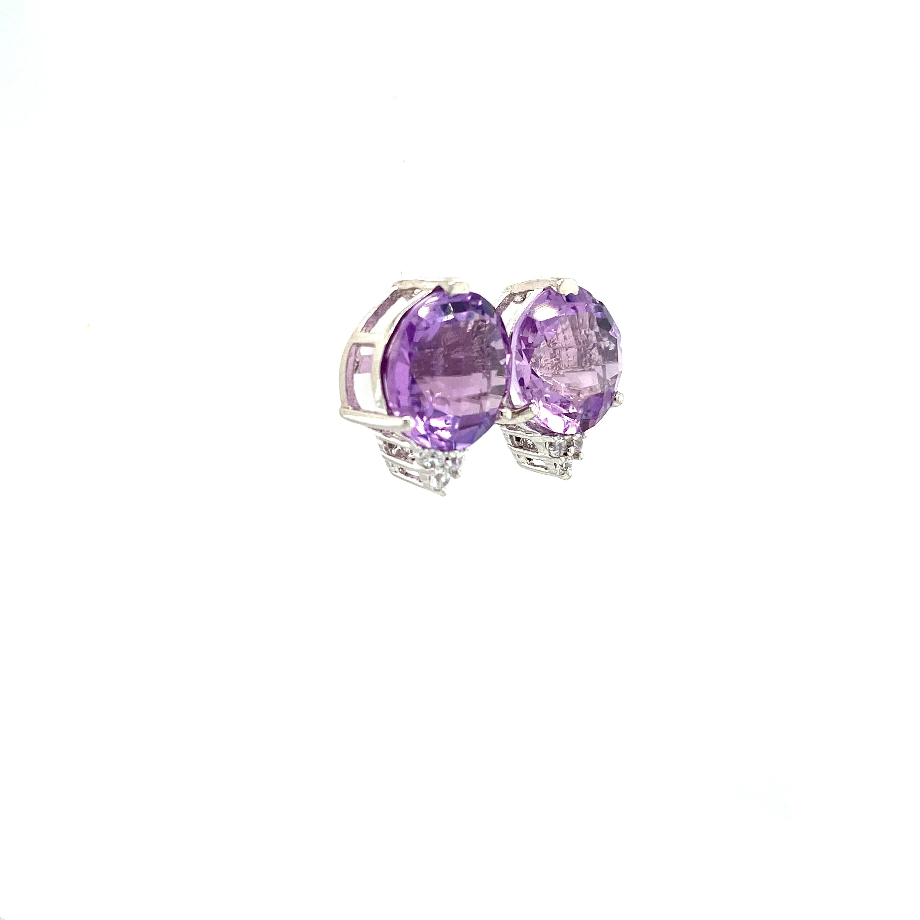 Amethyst Earring in .925 Sterling Silver - KST 53362