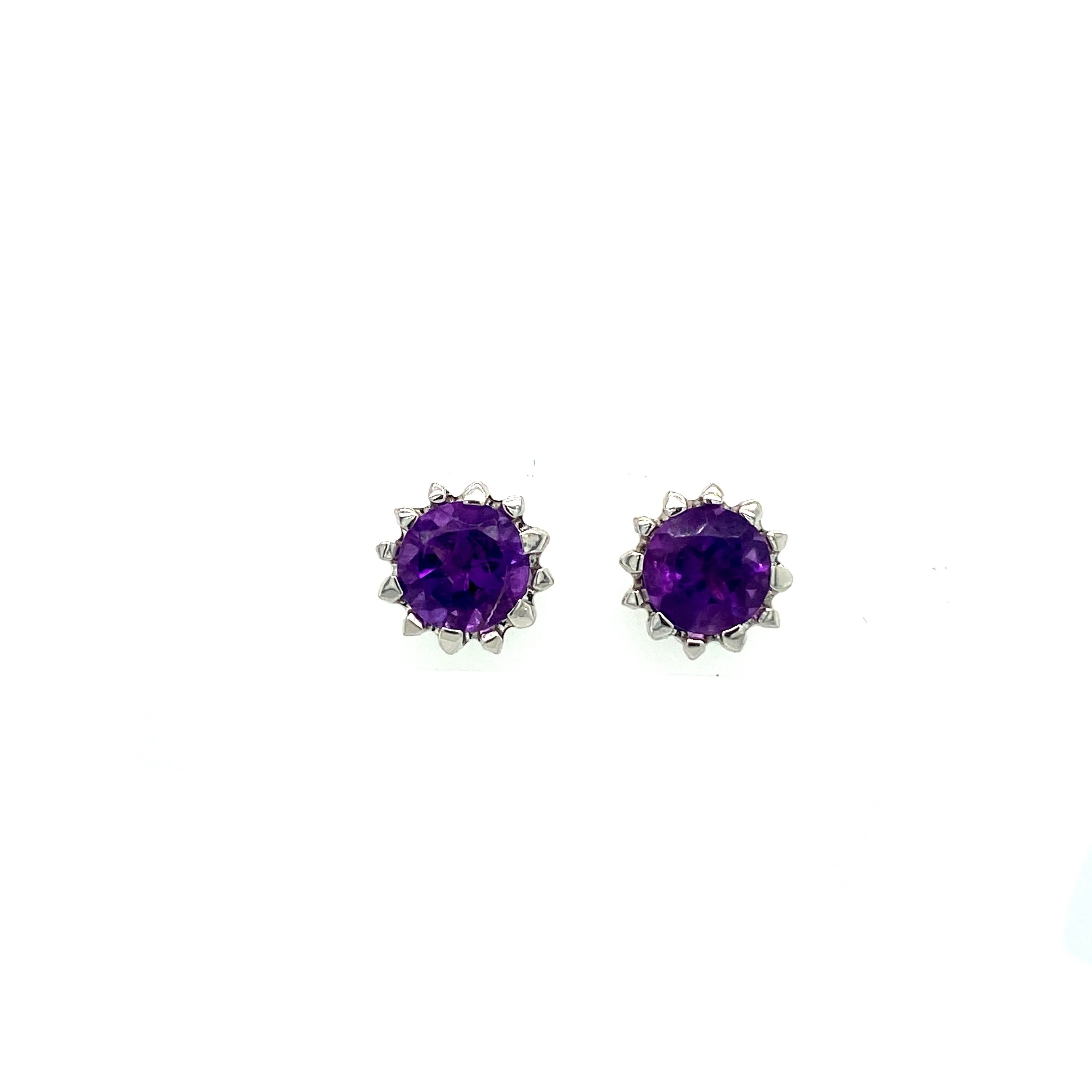 Amethyst Earring in .925 Sterling Silver - KST 56060