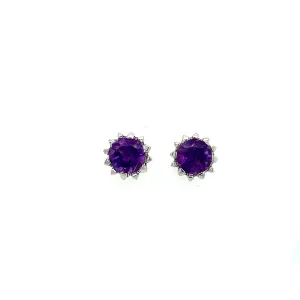 Amethyst Earring in .925 Sterling Silver - KST 56060