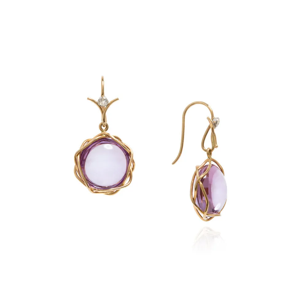 Amethyst lintel earrings