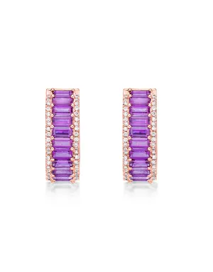 Amethyst Petal Earrings