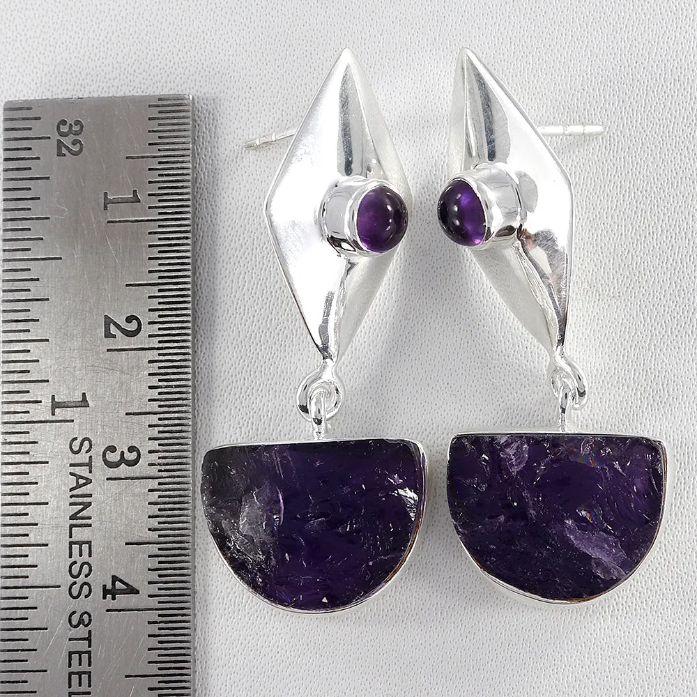 Amethyst Silver Earrings