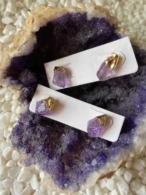 Amethyst Stud Earrings
