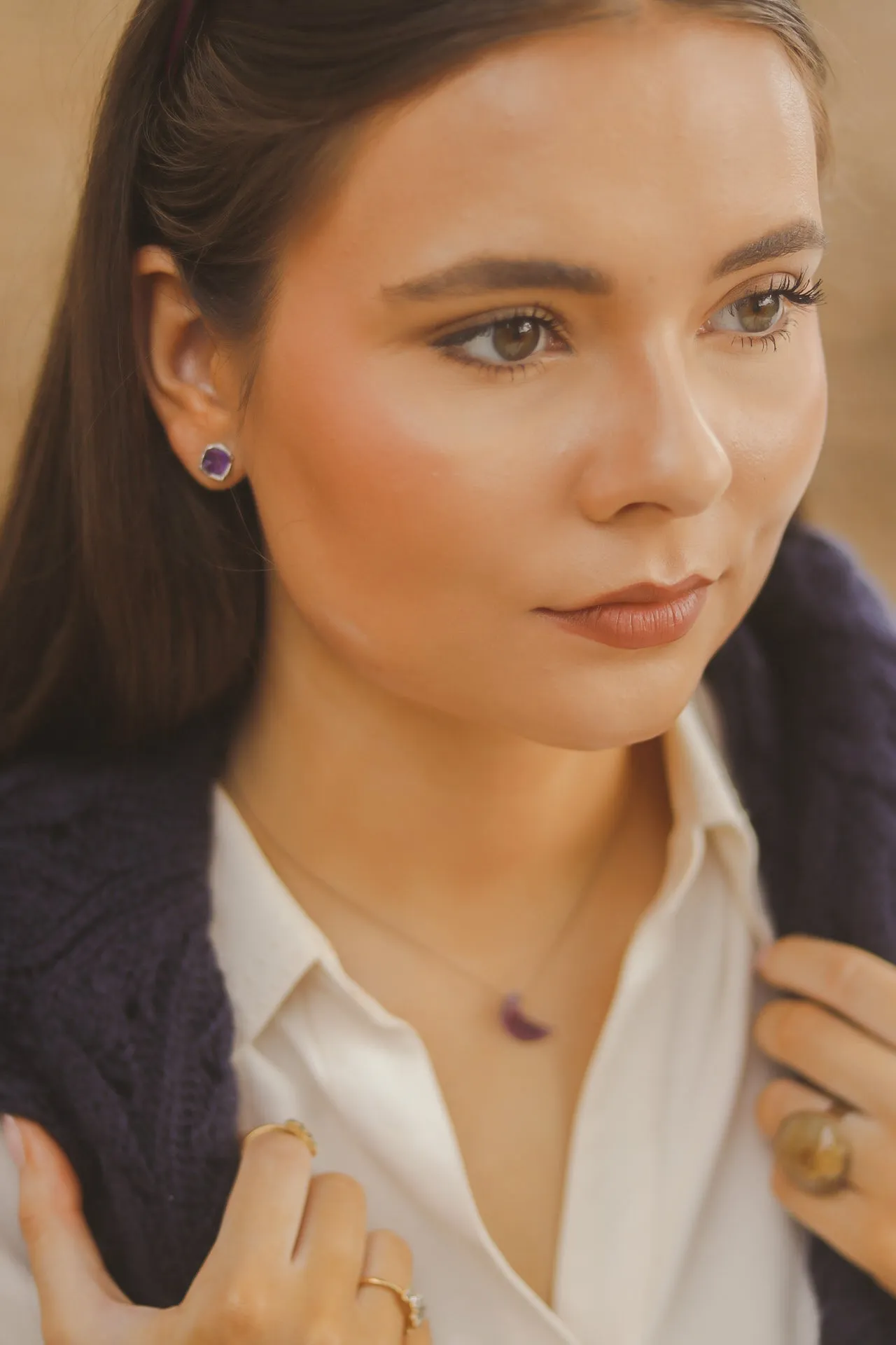 Amethyst Studs