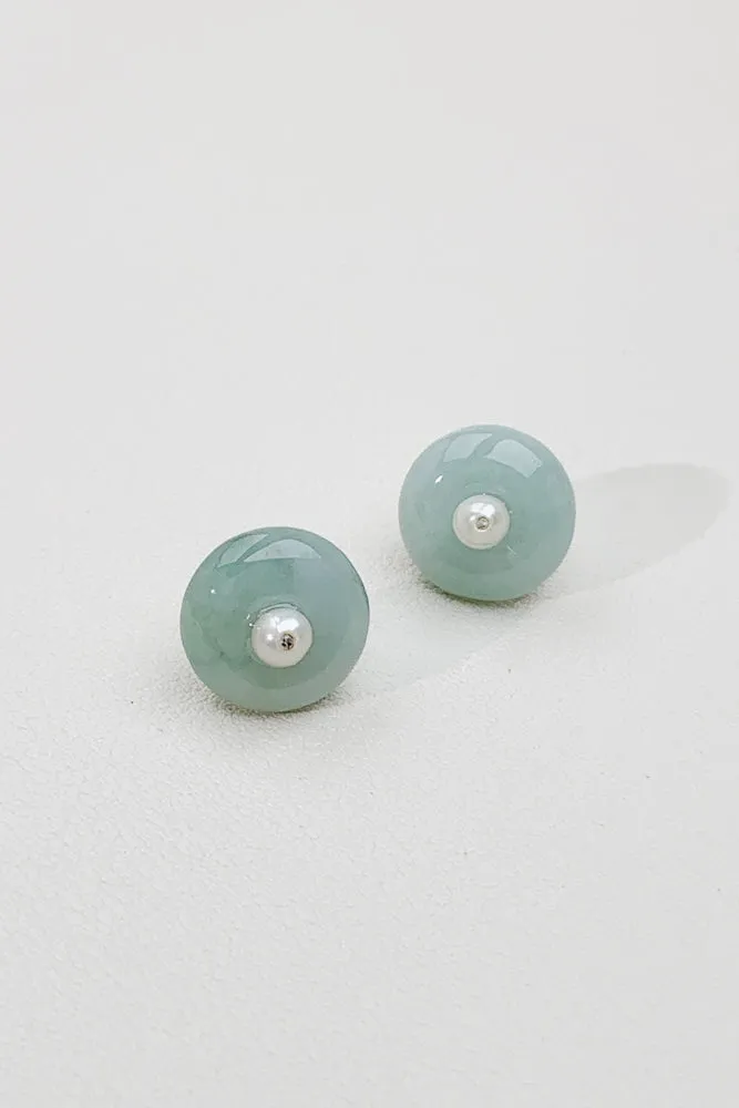 Anna Jadeite Ear Studs