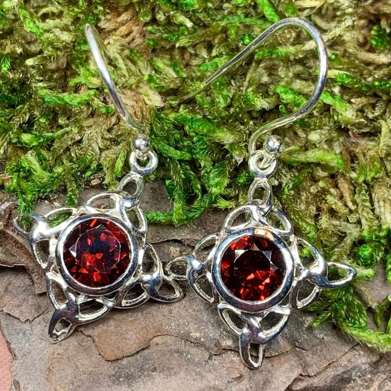 Annalise Gemstone Trinity Knot Earrings