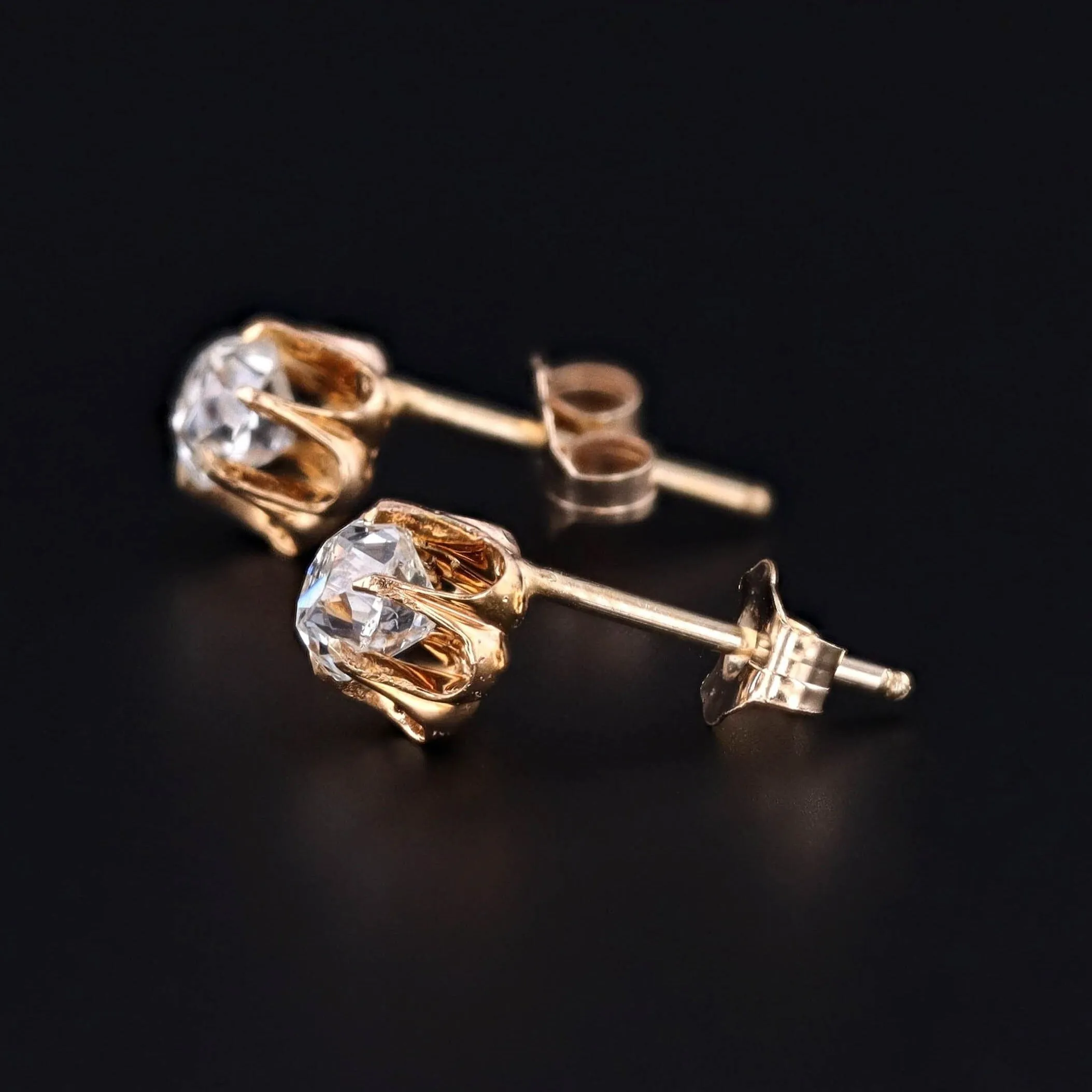 Antique Old Mine Cut Diamond Conversion Earrings